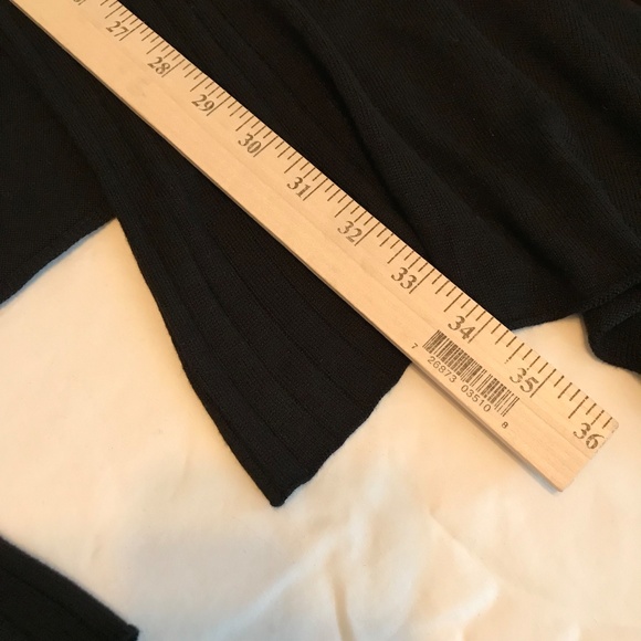 AVENUE Open Front Cascading Cardigan Black Women’s Size 22 24 - Picture 12 of 16